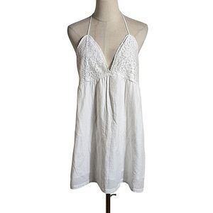 Cotton On White Halter Mini Dress NWT